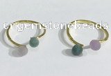 NGR1116 4mm round agate gemstone rings wholesale