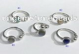 NGR1117 8mm coin  mixed gemstone rings wholesale