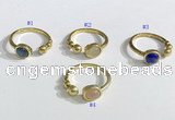 NGR1118 8mm coin  mixed gemstone rings wholesale