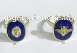 NGR1128 14*17mm oval lapis lazuli gemstone rings wholesale