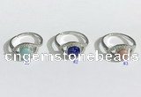 NGR1137 7mm flat round mixed gemstone gemstone rings wholesale