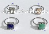 NGR1140 10mm square  mixed gemstone rings wholesale