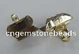 NGR122 12*35mm - 15*40mm faceted nuggets lemon quartz rings