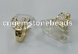 NGR139 18*30mm - 15*40mm faceted nuggets white crystal rings