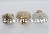 NGR141 25*30mm - 30*40mm freeform druzy agate rings wholesale