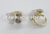 NGR148 8*10mm - 15*20mm nuggets druzy quartz rings wholesale