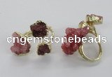 NGR151 8*10mm - 15*20mm nuggets druzy quartz rings wholesale