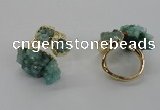 NGR153 8*10mm - 15*20mm nuggets druzy quartz rings wholesale