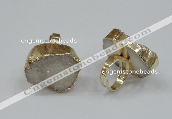 NGR158 22*30mm - 25*30mm freeform druzy agate rings wholesale