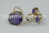 NGR160 22*30mm - 25*30mm freeform druzy agate rings wholesale