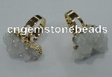 NGR17 18*25mm - 25*30mm nuggets plated druzy quartz rings