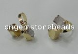 NGR185 8*10mm - 12*14mm freeform druzy agate gemstone rings