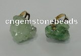 NGR20 18*25mm - 25*30mm nuggets plated druzy quartz rings