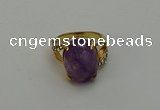 NGR2002 10*15mm faceted oval amethyst gemstone rings wholesale