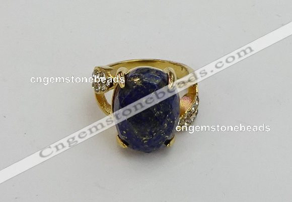 NGR2012 10*15mm faceted oval lapis lazuli gemstone rings