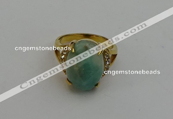 NGR2028 10*15mm faceted oval amazonite gemstone rings