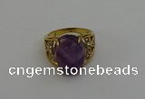 NGR2042 10*15mm faceted oval amethyst gemstone rings wholesale