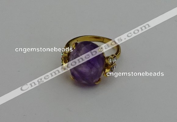 NGR2062 10*15mm faceted oval amethyst gemstone rings wholesale