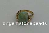 NGR2068 10*15mm faceted oval amazonite gemstone rings