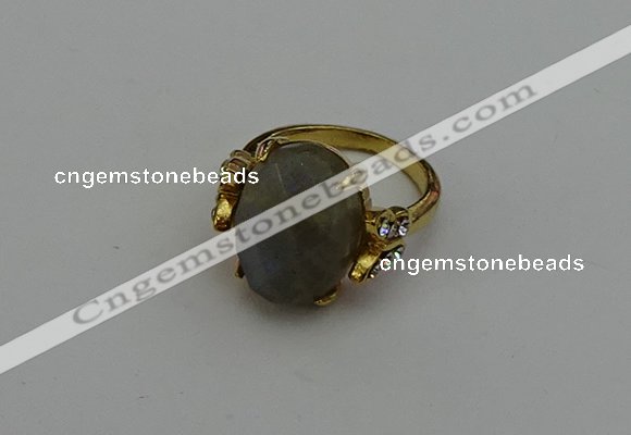 NGR2075 10*15mm faceted oval labradorite gemstone rings