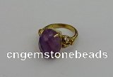 NGR2082 10*15mm faceted oval amethyst gemstone rings wholesale