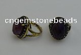 NGR2103 10*15mm faceted oval amethyst gemstone rings wholesale