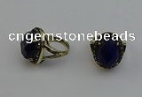 NGR2112 10*15mm faceted oval lapis lazuli gemstone rings wholesale