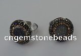 NGR2138 20mm - 22mm coin plated druzy agate rings wholesale