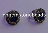 NGR2142 20mm - 22mm coin plated druzy agate gemstone rings