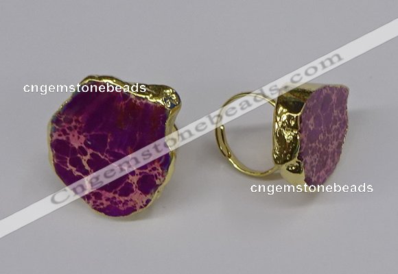 NGR263 22*30mm - 30*40mm freeform sea sediment jasper rings