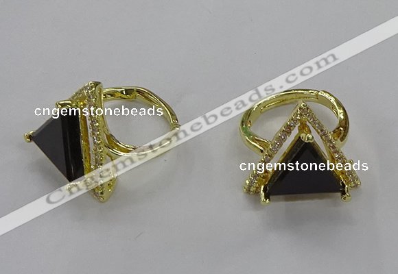 NGR277 14*14mm triangle agate gemstone rings wholesale