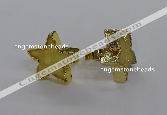 NGR281 25*25mm - 30*30mm star druzy agate gemstone rings