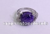 NGR3011 925 sterling silver with 14mm flat  round charoite rings