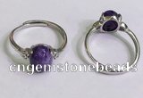 NGR3016 925 sterling silver with 8*10mm oval charoite rings
