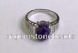 NGR3019 925 sterling silver with 8*10mm oval charoite rings