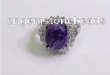 NGR3024 925 sterling silver with 10*12mm oval charoite rings