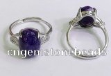 NGR3026 925 sterling silver with 10*14mm oval charoite rings