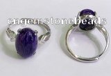 NGR3028 925 sterling silver with 10*14mm oval charoite rings