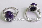 NGR3029 925 sterling silver with 10*14mm oval charoite rings