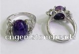 NGR3031 925 sterling silver with 10*14mm oval charoite rings