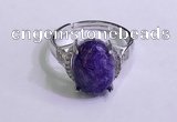 NGR3033 925 sterling silver with 10*14mm oval charoite rings