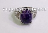 NGR3040 925 sterling silver with 12*14mm oval charoite rings