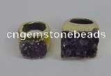 NGR311 25*40mm - 30*35mm freeform druzy amethyst gemstone rings