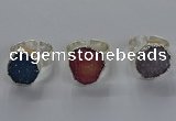 NGR327 16*18mm - 18*20mm freeform druzy agate gemstone rings