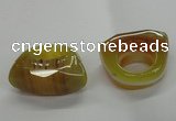 NGR33 16*35*40mm faceted freeform agate gemstone rings