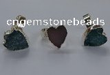 NGR333 13*18mm - 15*20mm heart druzy agate gemstone rings