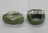 NGR34 16*35*40mm faceted freeform agate gemstone rings