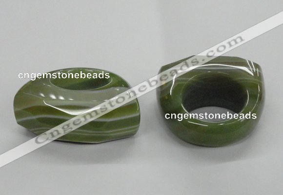 NGR34 16*35*40mm faceted freeform agate gemstone rings