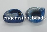 NGR35 16*35*40mm faceted freeform agate gemstone rings