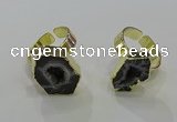 NGR369 10*15mm - 13*18mm freeform druzy agate gemstone rings